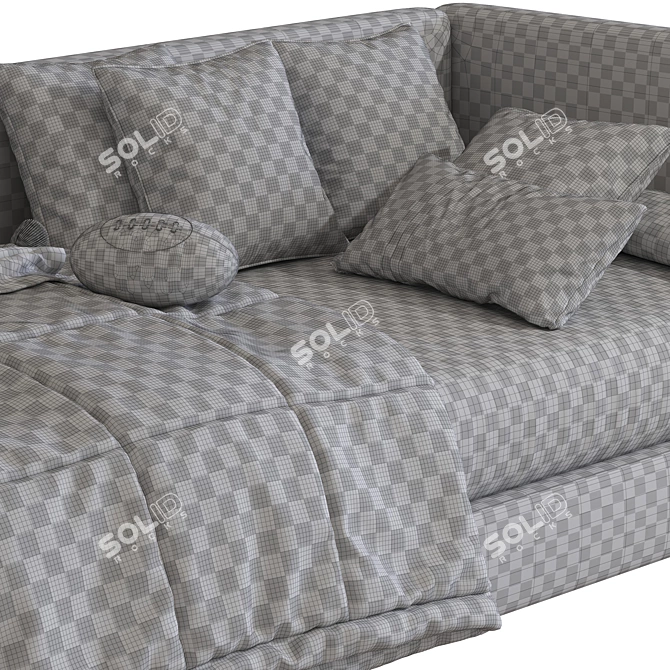 Convertible Sofa Bed with 3D Models 3D model image 5