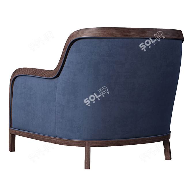 Elegant Charlotte Armchair Design 3D model image 2