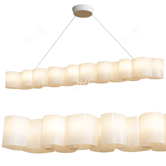 Stylish Honey Pendant Lamps 3D model image 3