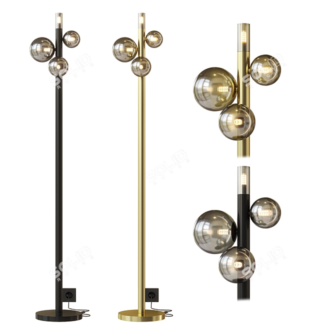 Indigo Canto Floor Lamp Set 3D model image 1