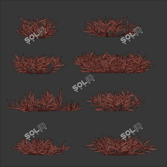 High-Quality Bermuda Grass Render Kit 3D model image 7