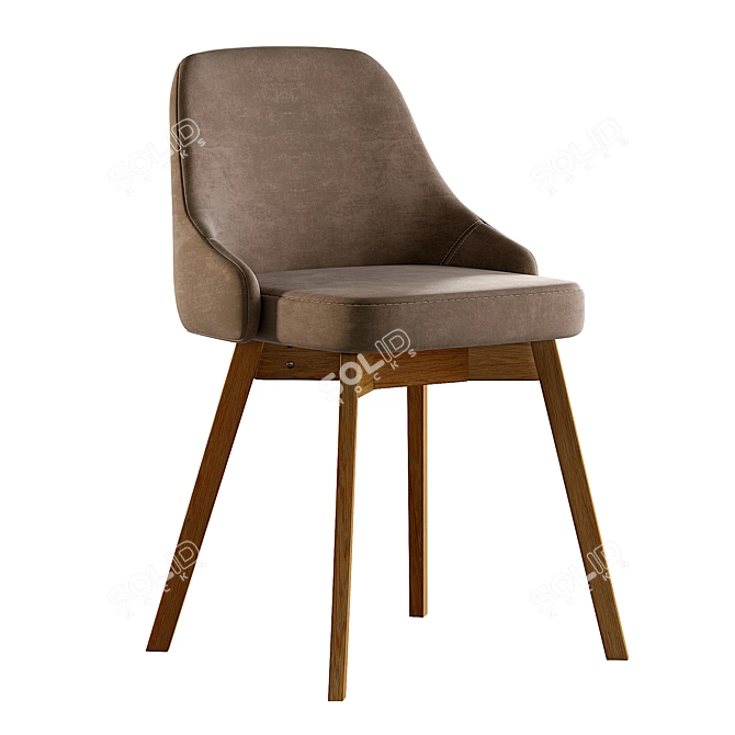 Modern Toledo Chair in Millimeters 3D model image 3