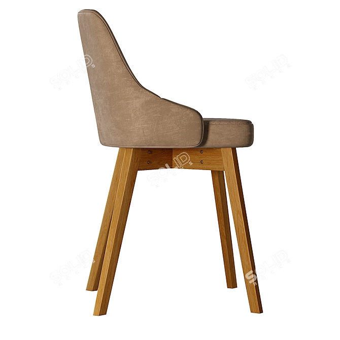 Modern Toledo Chair in Millimeters 3D model image 4