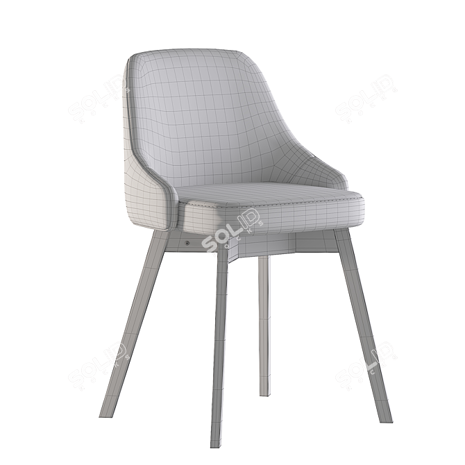 Modern Toledo Chair in Millimeters 3D model image 5