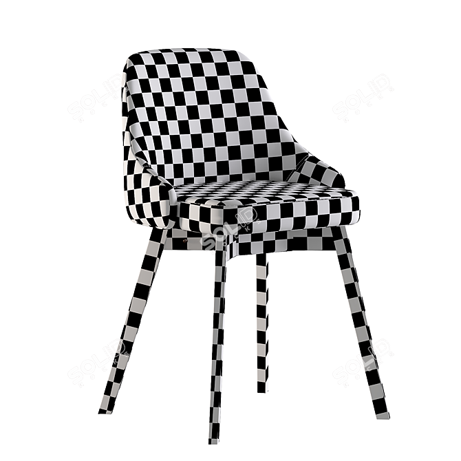 Modern Toledo Chair in Millimeters 3D model image 6