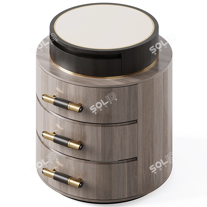 Elegant Tulsa Bedside Table 3D model image 4