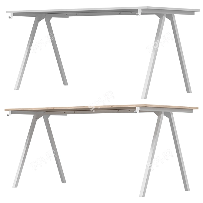 Modern Writing Desk, IKEA TROTTEN 3D model image 3