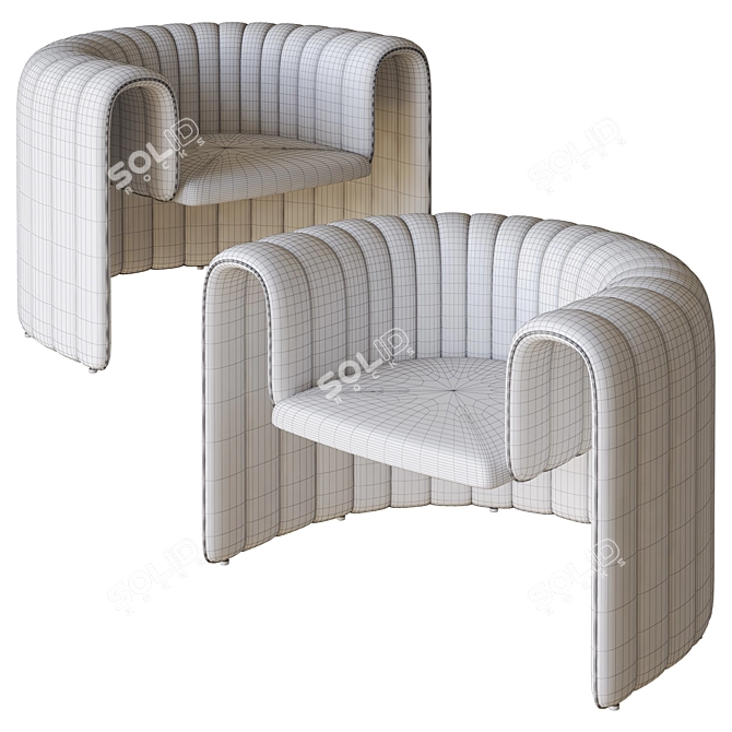 Title: Sancal Remnant Armchair 3D Model 3D model image 3