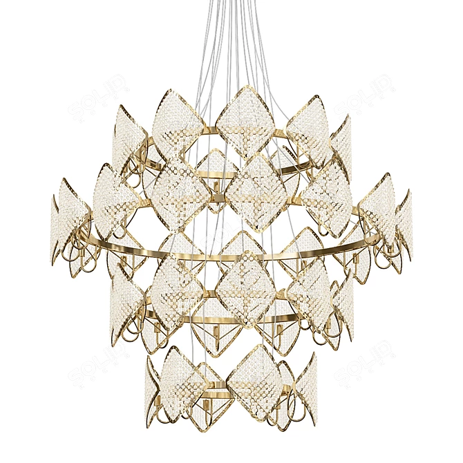 Epica Crystal Art Deco Chandelier 3D model image 1