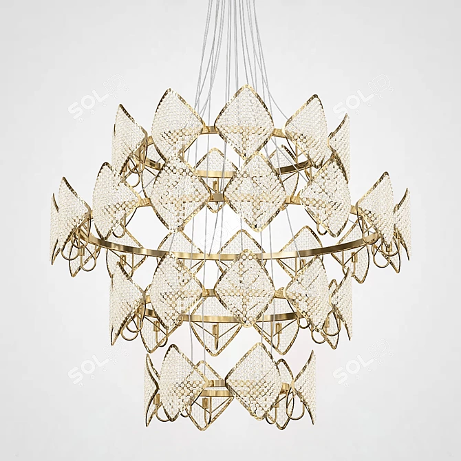 Epica Crystal Art Deco Chandelier 3D model image 3