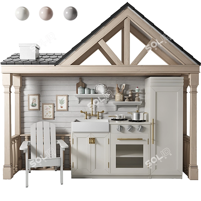 Kids Chelsea Play Kitchen Toy 3D model image 1