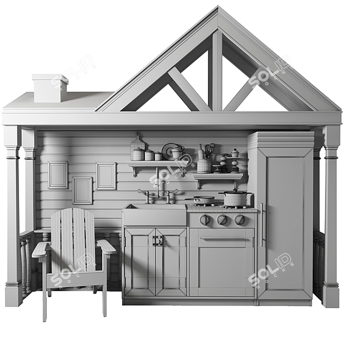 Kids Chelsea Play Kitchen Toy 3D model image 6