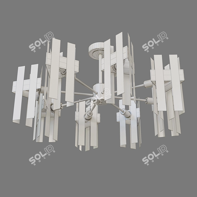 Modern Loft Ceiling Light Eurosvet 8-Light Spada 3D model image 2