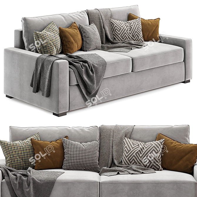 Elegant Maxwell Sofa – Comfort Defined 3D model image 2