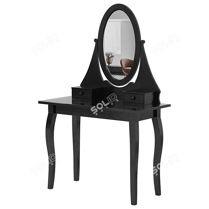 IKEA HEMNES Vanity Table with Mirror 3D model image 3