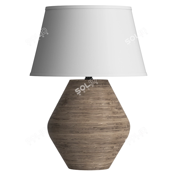 Earthen Texture Shapely Lamp 3D model image 1