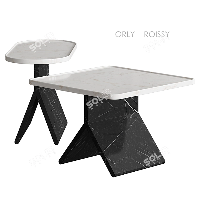 Modern ORLY Side Table Collection 3D model image 1