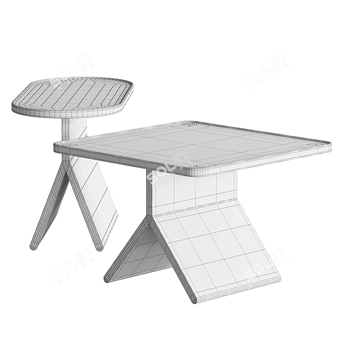 Modern ORLY Side Table Collection 3D model image 2