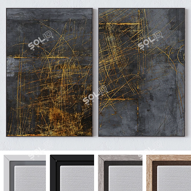 Large Wall Art Set 2088 3D model image 1