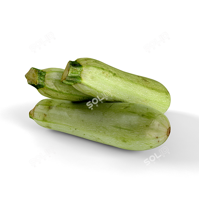 Delicious Zucchini: Fresh Harvest Vegetable 3D model image 3