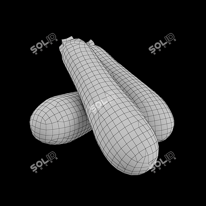 Delicious Zucchini: Fresh Harvest Vegetable 3D model image 4