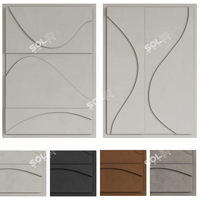 The Audo Embossed Panels 3D model image 1