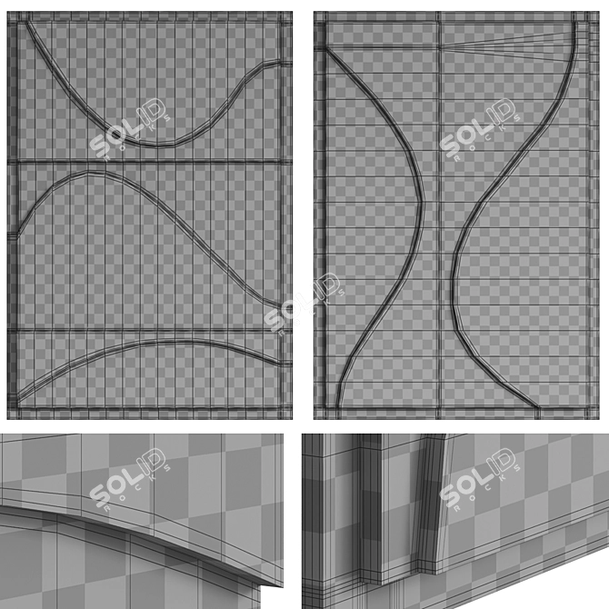 The Audo Embossed Panels 3D model image 6