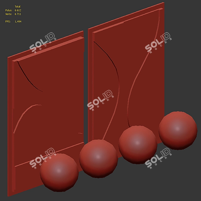 The Audo Embossed Panels 3D model image 7