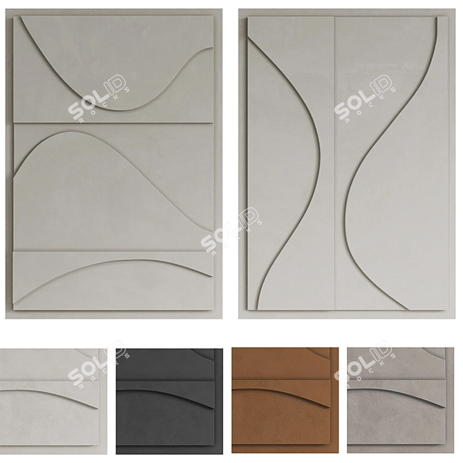 The Audo Embossed Panels 3D model image 8