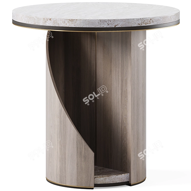 Streamlined Key West Side Table 3D model image 1