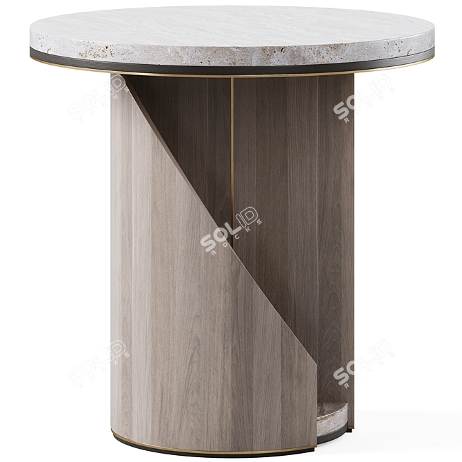 Streamlined Key West Side Table 3D model image 2