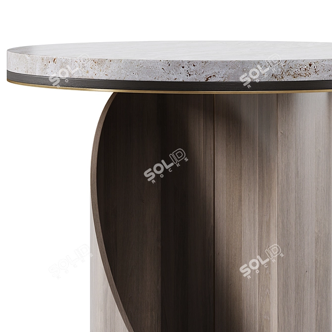 Streamlined Key West Side Table 3D model image 3