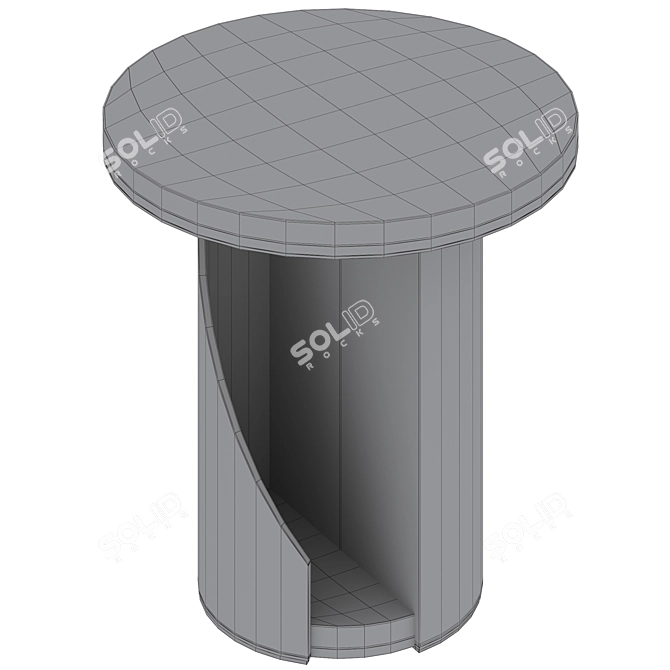 Streamlined Key West Side Table 3D model image 5