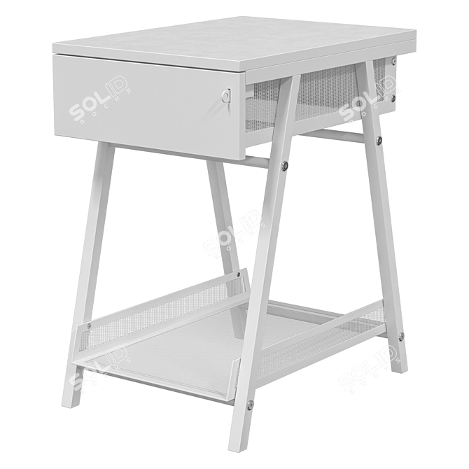 IKEA TROTTEN Nightstand with Drawers 3D model image 4