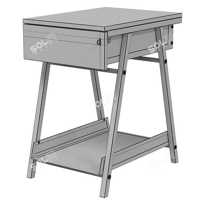 IKEA TROTTEN Nightstand with Drawers 3D model image 2