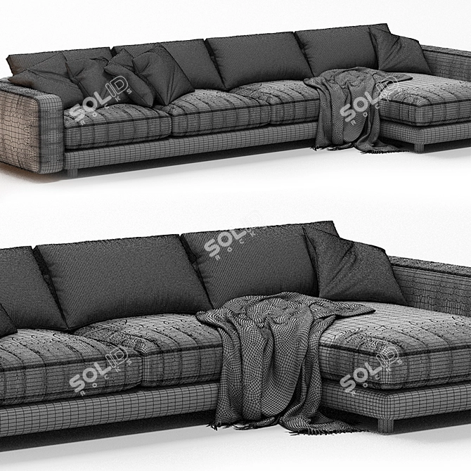 Contemporary Modular Sofa Sinfonia 3D model image 3
