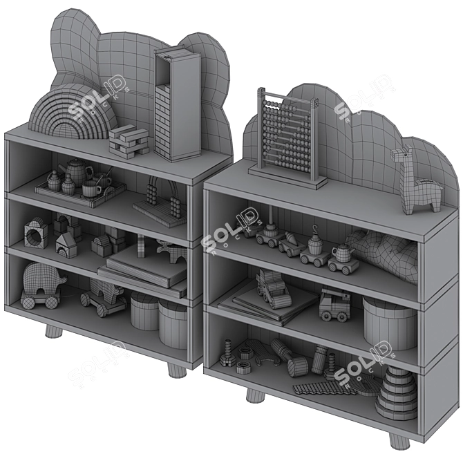 Bear & Cloud Cubbie Duo by Minime 3D model image 5