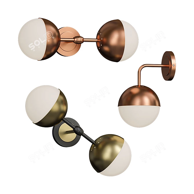 ImperiumLoft POMP Wall Lamp 3D model image 1