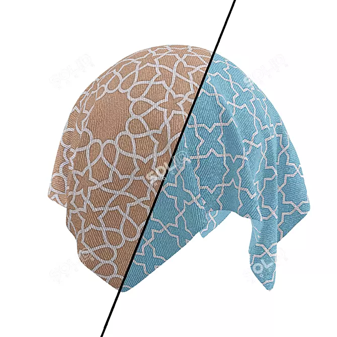 Arabic Fabric 4k Seamless Texture 3D model image 2