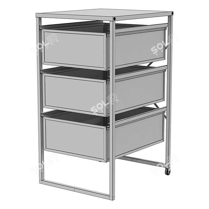 IKEA LENNART 2-Color Storage Organizer 3D model image 7