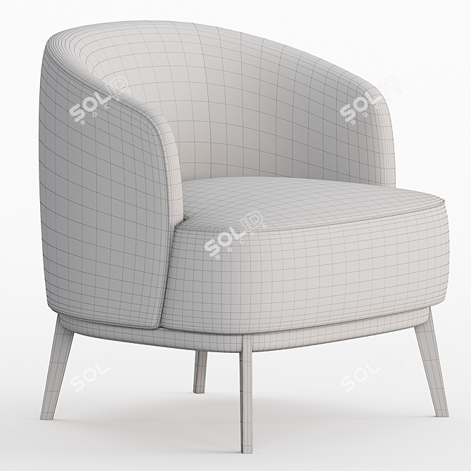 MEGAN Armchair: Modern Comfort Solution 3D model image 5