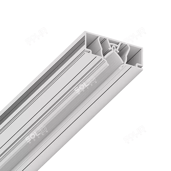 Modern PVC Flooring Profile 3D model image 2