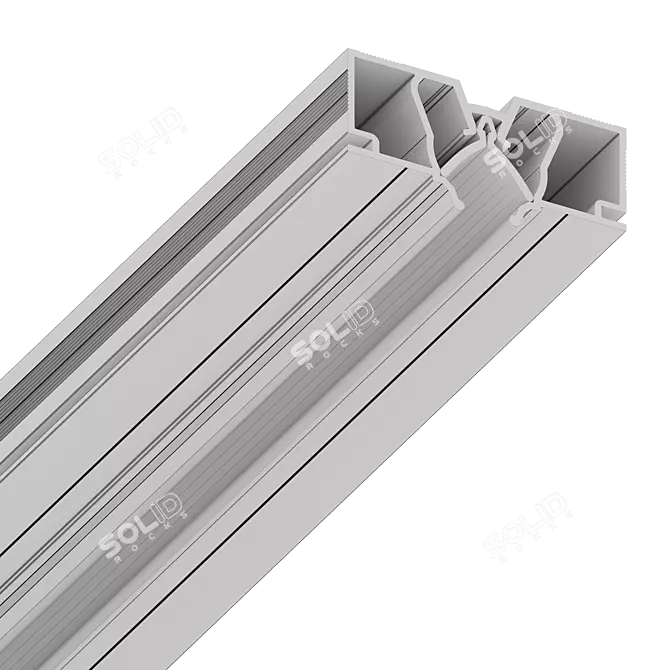 Modern PVC Flooring Profile 3D model image 4