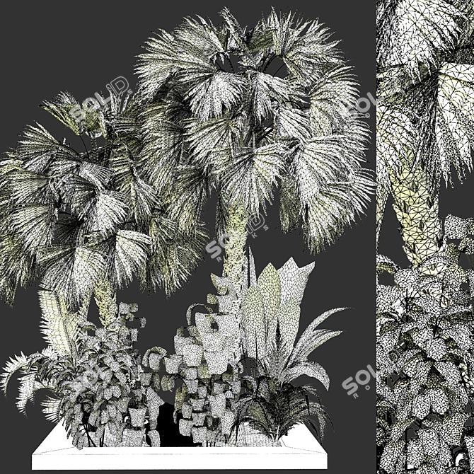 Exclusive Outdoor Plant 61 Decor 3D model image 4