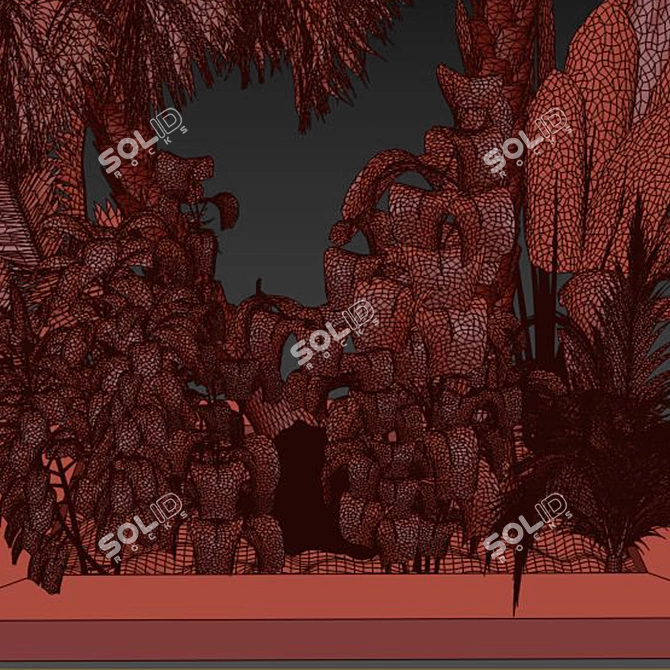 Exclusive Outdoor Plant 61 Decor 3D model image 5