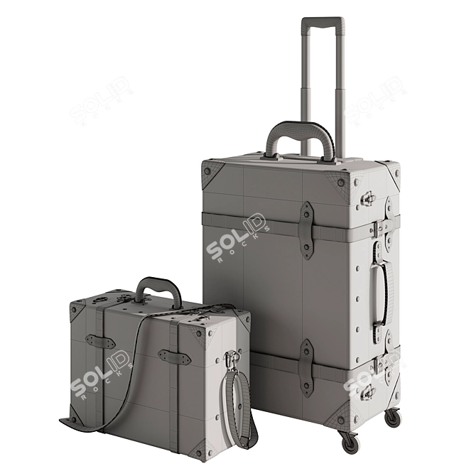 Modern Baggage Set 3D Model 3D model image 6