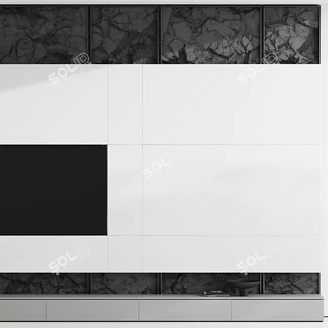 Multipurpose TV Wall Unit 3D model image 6