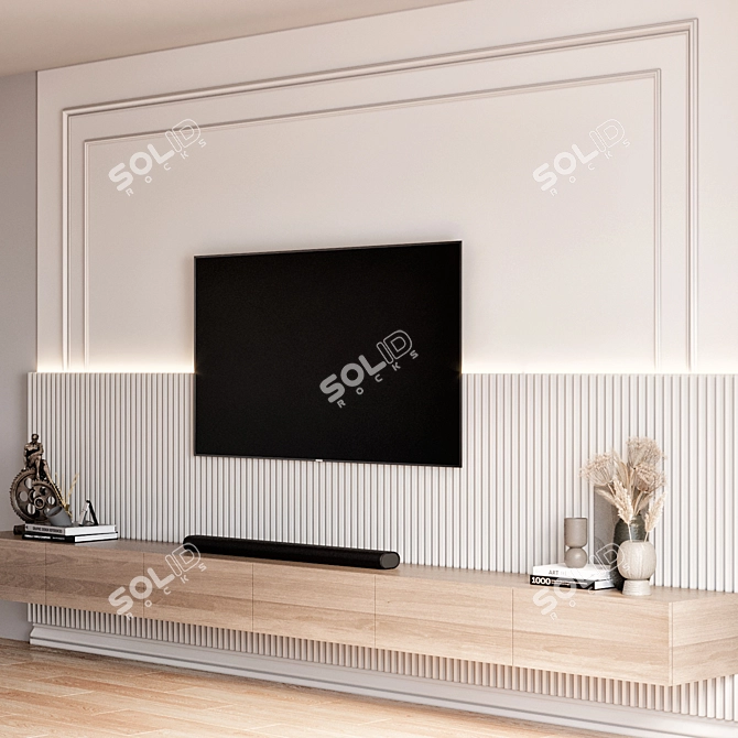 Samsung TV Wall Mount Stand 3D model image 3