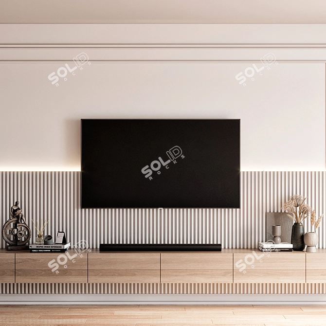 Samsung TV Wall Mount Stand 3D model image 4