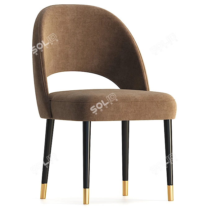 Elegant AMOUR Fabric Chair 3D model image 2